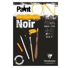 Paint'On blok gelijmd 20 blad A5 250g zwart