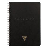 Carnet reliure intégrale à pochettes Flying Spirit Black A5 120 pages détachables ligné motifs assortis papier ivoire 90g - Noir