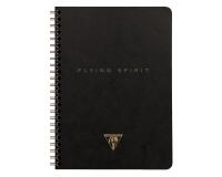 Carnet reliure intégrale à pochettes Flying Spirit Black A5 120 pages détachables ligné motifs assortis papier ivoire 90g - Noir