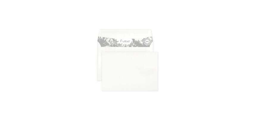 Doos 500 Forever recycled enveloppen Zelfklevend 80g C6 114x162 - Wit