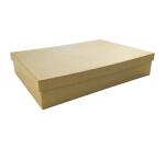 Braunes Pappmaché, Schachtel A4 21x29,7x5,5 cm - Kraft
