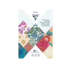 Maxi pad with papers from all over the world A4 80 sheets - Multicolour