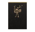 Bloc entoilé en-tête Flying Spirit Black A6 140 pages détachables ligné motifs assortis papier ivoire 90g - Noir