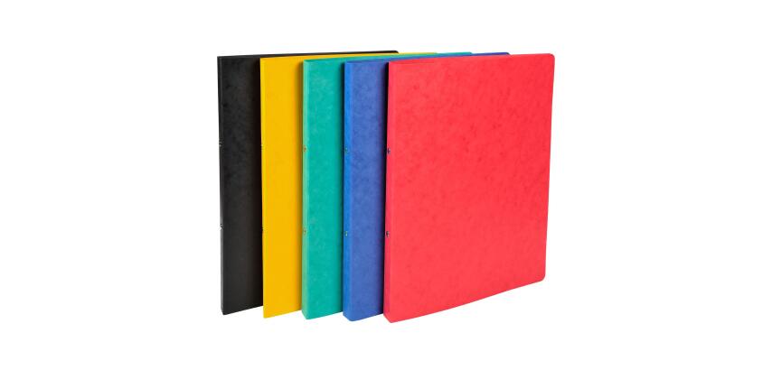 Ringbuch aus Manila Karton 400g mit 2 Ringen 15mm, Rücken 20mm, 32x25cm für Format DIN A4 - Kleuren-Sortiment