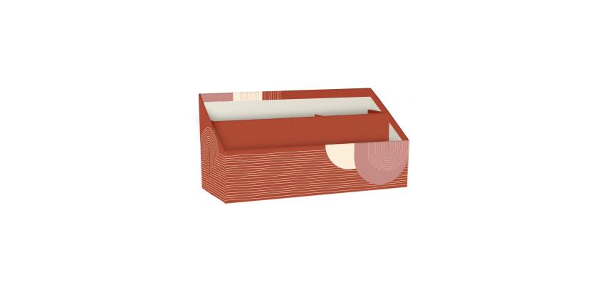 Terracotta, Porte lettres 25x10x14 cm