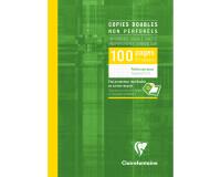 Copies doubles sous étui A4 100 pages non perforées petits carreaux