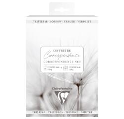 SET DE CORRESPONDANCE THÉMATIQUE, 8 enveloppes Pollen C6 (114x162mm) 120g + 8 cartes pliées 110x155m 185g, Condoléances
