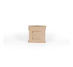 Braunes Pappmaché, Urne Haus 15x26x24,5cm - Kraft