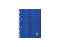 Cahier reliure intégrale A4+ 160 pages détachables perforé 4 trous petits carreaux Bleu - Bleu