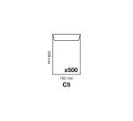Boite de 500 Pochettes Kraft Milleraies Brun C5-162x229 mm - Auto-Adhésives - 90g/m2 - Brun
