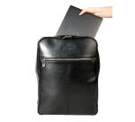 Exactive leather Backpack for Laptop blk - Black