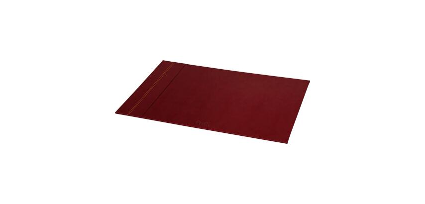 Rhodiarama sous-main rigide simili cuir italien 60x40 cm - Lie de vin