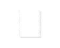 "1000 feuilles de listing autocopiantes blanc 240x12"" 3plis Bandes Caroll Détachables" - Blanc