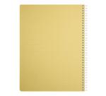Cahier reliure intégrale Linicolor ESSENCE A4 180 pages petits carreaux couverture plastique polypropyène rainuré - Jaune paille