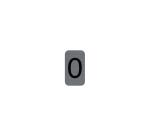 Sign adhesive aluminium effect Number 0 2.5x4.4 cm - Grey