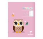 Cahier de poésie piqué Clairenfantine 17x22cm 48p grands carreaux + uni Couleur aléatoire - Assortis