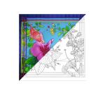 100% zijden sjaal - 90x90cm Amaryllis - Wit