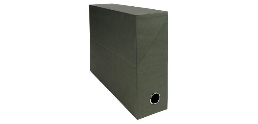 Transfer Box Economical 90mm Spine - Dark green