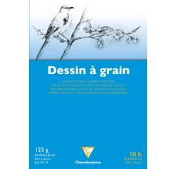 Dessin à Grain bloc collé 20F A3 125g