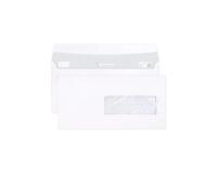 Boite de 500 Enveloppes Blanches C6/5-114x229mm - Auto-Adhésives - 80g/m2 - Fenêtre Papier Cristal 40x110 (position 30/20) - Blanc