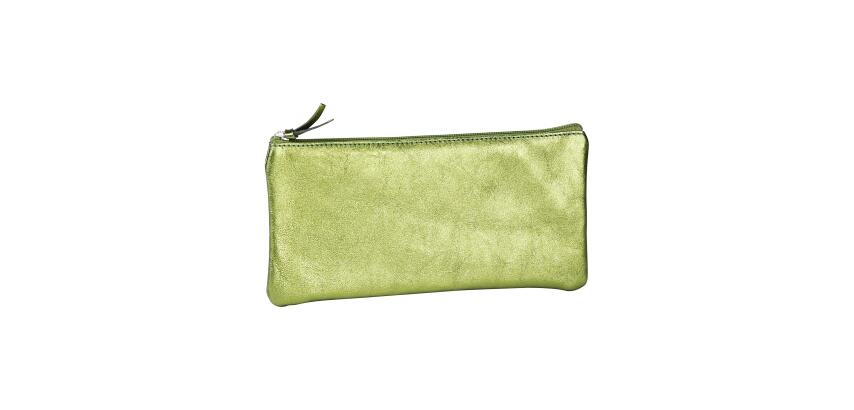 CUIRISÉ - Trousse plate 11x22 cm - Vert