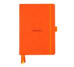 Rhodiarama Goalbook A5 mit festem Einband, 120 Blatt weiß 90g, Dot/punktkariert - Tangerine
