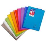 Cahier reliure intégrale enveloppante Koverbook 24x32cm 160 pages petits carreaux couverture polypropylène transparent - Assortis