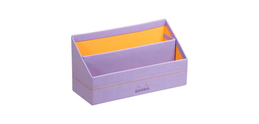 Rhodiarama porte-courrier simili cuir italien 25x10x14 cm - Iris