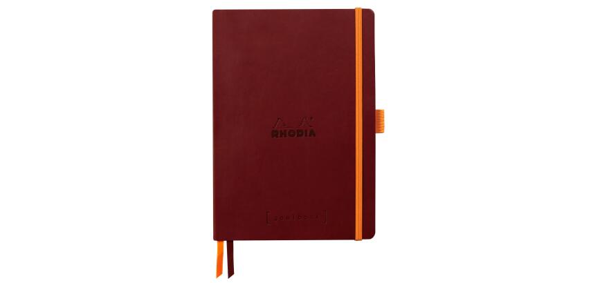 Rhodiarama Goalbook souple A5 240 pages dot papier ivoire 90g - Lie de vin