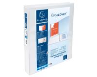 Classeur 2 anneaux cartonné Exacompta Kreacover® personnalisable A4 maxi - Dos 4,7 cm blanc