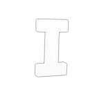 Small Letter 'I' 12cm - White