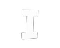Petite lettre I 12cm - Blanc