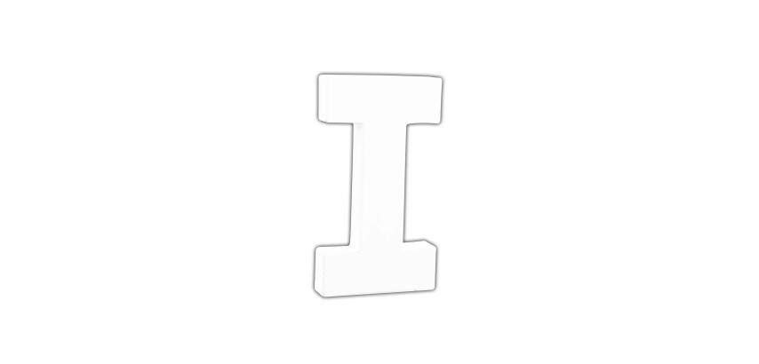 Petite lettre I 12cm - Blanc