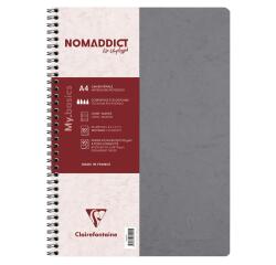 Cahier reliure intégrale Age Bag A4 100 pages ligné + marge - Gris