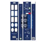 Pack 2TR+bolduc,5x0,35m,pap.aff,bleu/or - Bleu
