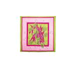 Square 100% silk - 90x90cm Wisteria - White