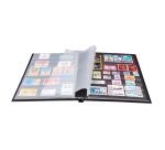 Briefmarkenalbum in Lederoptik, 64 Seiten schwarz, 22,5x30,5 cm