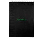 Bloc reliure intégrale GREENPAD, A4+, quadrillé, noir