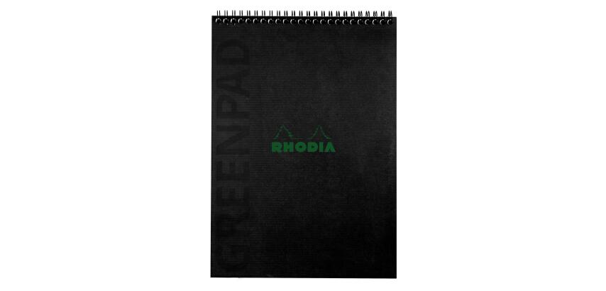 Block Klebebindung GREENPAD, A4+, kariert, schwarz