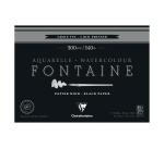 Clairefontaine Fontaine Noir Watercolour Block - 26 x 36cm - 15 Sheets - 300gsm - Cold Pressed