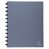 Protège-documents à anneaux et pochettes détachables 30 pochettes - 60 vues - A4 gris