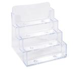 Distributeur de cartes de visite 4 cases - Cristal