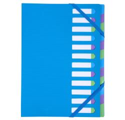 Sorteermap Harmonika® CAMPUS® NEON - 12 indelingen - A4 - Blauw