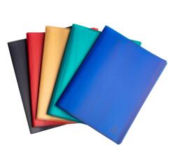 Carpetas de fundas Polipropileno recicladas Opak reciclado flexible 4/10 e - (Vistas: 160 Fundas: 80) - 24x32 cm para A4 - Colores surtidos