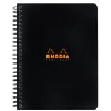 Spiralbuch Notebook Rhodia A5+, 80 Blatt kariert 80g, abtrennbar - Schwarz