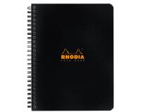Notebook Rhodia Classic reliure intégrale 16x21 cm 160 pages petits carreaux 5x5 détachables 80g - Noir