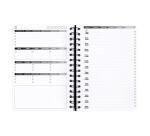 My.daily.planner Age Bag carnet reliure intégrale A5 250 pages détachables - Noir