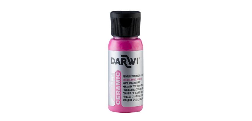 DARWI 50 ml fles koude keramiek verf, roze - Roze