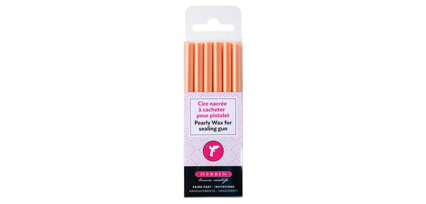 6 bâtons de cire nacrée pour pistolet - orange