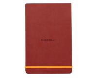 Rhodiarama Webnotepad rembordé rigide A5 192 pages ligné microperforé papier ivoire 90g fermeture élastique - Nacarat